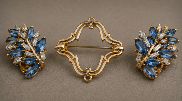 Illustration of a Coro Duette shown as separate clips and the connecting frame that joins them