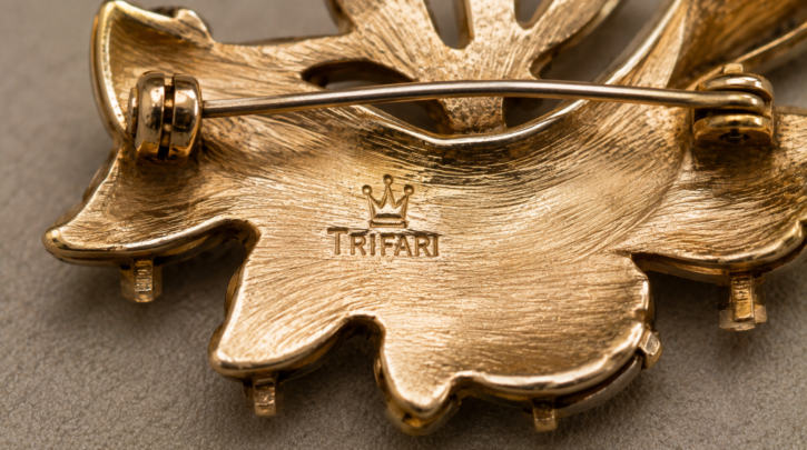 Illustration of Trifari's signature crown trademark